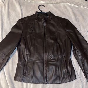 Danier Dark Brown Leather Jacket